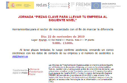La OTD mostrará a la industria de mecanizado herramientas claves para avanzar