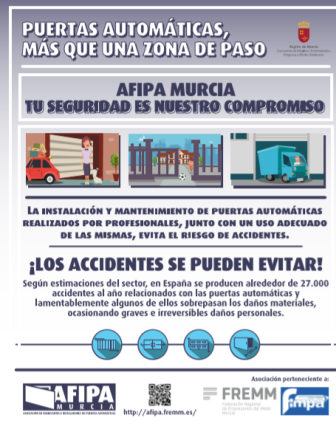 Decálogo de AFIPA sobre seguridad en puertas automáticas