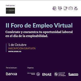 FREMM participará en el II Foro de Empleo Virtual el 1 de octubre