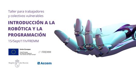 Taller de FREMM de robótica y programación para trabajadores y colectivos vulnerables