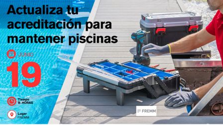 FREMM programa una jornada el 19J para facilitar la acreditación que permite el mantenimiento de piscinas